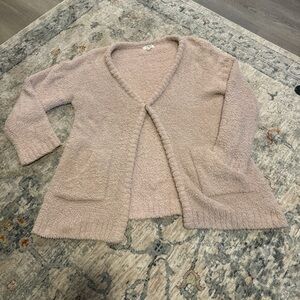 Umgee Blush Open-Front Cardigan